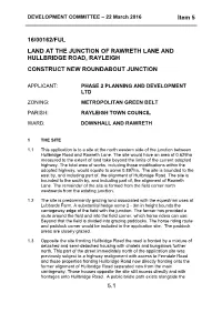 Item 5 5.1 16/00162/FUL LAND at the JUNCTION of RAWRETH