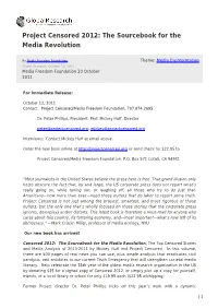 Project Censored 2012: the Sourcebook for the Media Revolution
