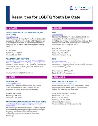 Resources for LGBTQ Youth by State