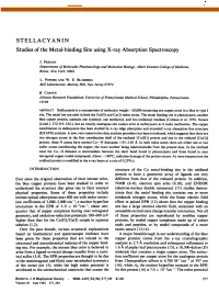 Stellacyanin. Studies of the Metal-Binding Site Using X-Ray