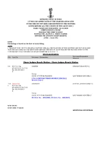 Three Judges Bench Matter - Three Judges Bench Matter