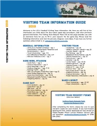 Visiting Team Information Guide 2019