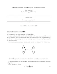 Yukawa Potential from QFT