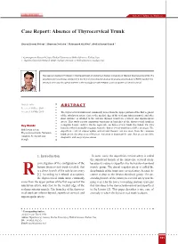 Case Report: Absence of Thyrocervical Trunk