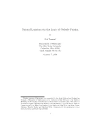Natural Logicism Via the Logic of Orderly Pairing