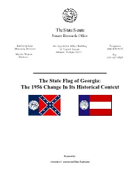 The State Flag of Georgia: the 1956 Change in Its Historical Context