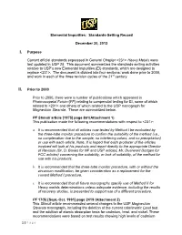 Elemental Impurities: Standards-Setting Record
