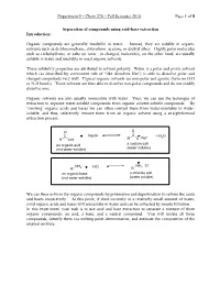 Experiment 9 – Chem 276 – Fall Semester 2010 Page 1 of 8
