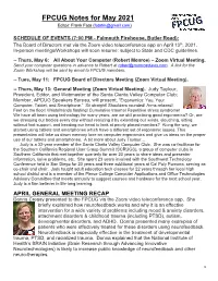 FPCUG Notes for May 2021 Editor: Frank Fota (Fotafm@Gmail.Com)
