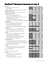 Rightstart™ Mathematics Objectives for Level E