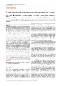 Training Regimes and Recovery Monitoring Practices of Elite British Swimmers