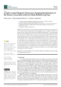 Axially Loaded Magnetic Resonance Imaging Identification of the Factors