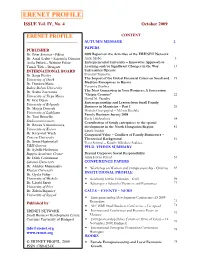 ERENET PROFILE Issue