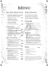 Example Menu