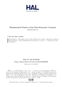 Fundamental Nature of the Fine-Structure Constant Michael Sherbon