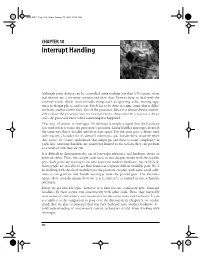 Interrupt Handling