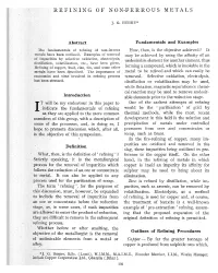 Refining of Non-Ferrous Metals