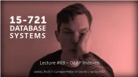 (Spring 2017) :: OLAP Indexes