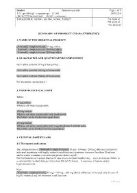 Summary of Product Characteristics