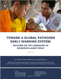 Toward a Global Pathogen Early Warning System: Building on the Landscape of Biosurveillance Today