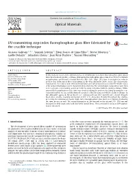 UV-Transmitting Step-Index Fluorophosphate Glass Fiber
