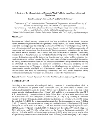 1 a Review of the Characteristics of Tornadic Wind Fields Through