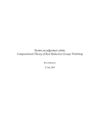 Notes on Nilpotent Orbits Computational Theory of Real Reductive Groups Workshop
