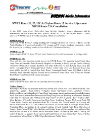 NWFB Route 26, 27, 15C & Citybus Route 12 Service Adjustment