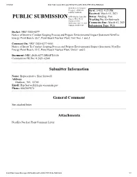 Of Shae Sortwell Et Al. Supporting Notice of Intent to Conduct Scoping Process and Prepare Environmental Impact St