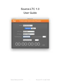 Source-LTC 1.0 User Guide