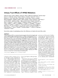 Urinary Tract Effects of HPSE2 Mutations