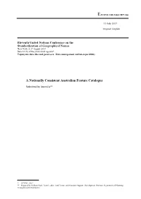 A Nationally Consistent Australian Feature Catalogue
