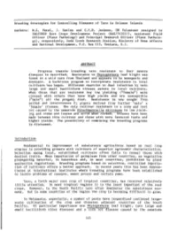 Breeding Strategies for Controlling Diseases of Taro in Solomon Islands