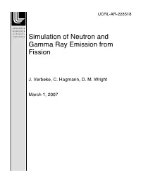 Simulation of Neutron and Gamma Ray Emission from Fission