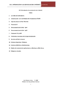 Ud 1. Introducción a Los Servicios De Red E Internet] 2º Asir Cfgs