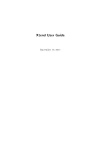 Xtend User Guide