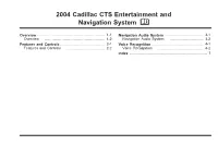 2004 Cadillac CTS Entertainment and Navigation System M
