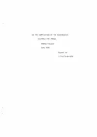 On the Computation of the Kantorovich Distance for Images