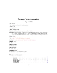 Package 'Matrixsampling'