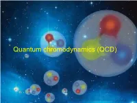 Quantum Chromodynamics (QCD) QCD Is the Theory That Describes the Action of the Strong Force