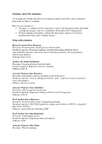 Statistics and GIS Assistance Help with Statistics