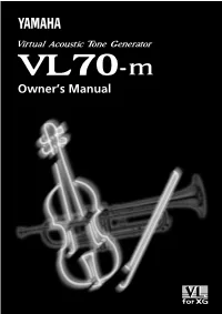 The VL70-M Sound Module Modes