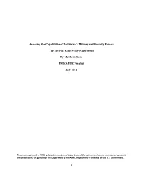 Assessing the Capabilities of Tajikistan's Military and Security