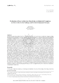 Evaluation of Iran Architecture Knowledge on Industrial Complexes in Order to Discover the Challenges and Provide Developmental Strategies