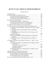 How to Do Things with Hohfeld