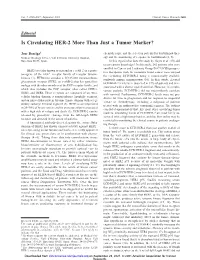 Is Circulating HER-2 More Than Just a Tumor Marker?