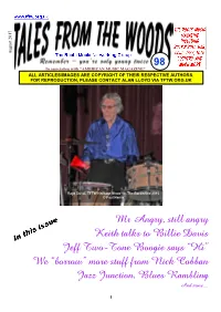 Mr Angry, Still Angry Keith Talks to Billie Davis Jeff