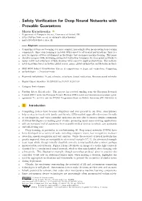 Safety Verification for Deep Neural