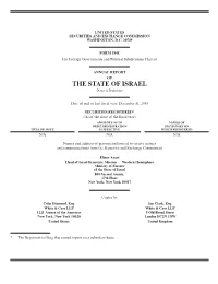 THE STATE of ISRAEL (Name of Registrant)
