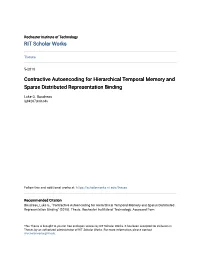 Contractive Autoencoding for Hierarchical Temporal Memory and Sparse Distributed Representation Binding